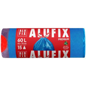 Alufix Торби за отпадъци с връзки ALUFIX - 60 l, 15 броя, сини (1100022113)