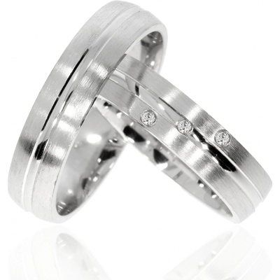 Zlatnictví Helios Stříbrné snubní prsteny CRG 10