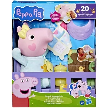 Hasbro Прасенцето Пепа: хрюкаща и бъбреща пухкава играчка Еви (g1637)