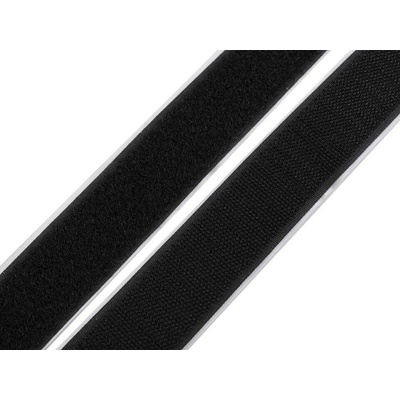 Suchý zip háček + plyš samolepicí šíře 30 mm Varianta: černá, Balení: 1 m 42017/102872/189872