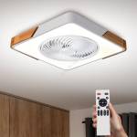 Brilagi Brilagi-LED димируемо осветително тяло с вентилатор LED/30W/230V 3000-6500K бяло/дъб + дистанционно управление (BG3665)