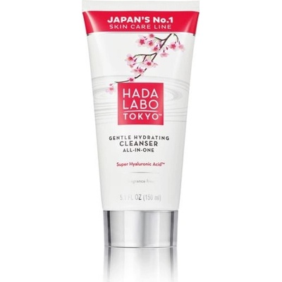Hada Labo Tokyo White Line Gentle Hydrating Cleanser ALL-IN-ONE krémový čisticí gel na obličej 150 ml
