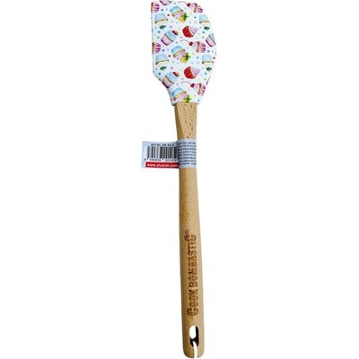 ALVARAK Stierka kuchynská 30 cm, silikón/drevo, muffin ovocie