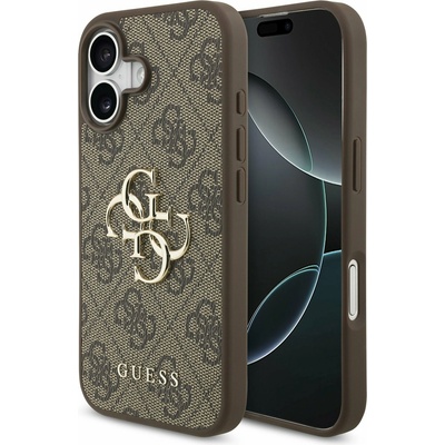 GUESS PU 4G Metal Logo Задний Чехол за iPhone 17 Brown Guess | Kafyav | МЪЖЕ | UNI