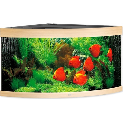 Juwel Trigon LED 350 akvarijný set rohový svetlé drevo 123 x 87 x 65 cm, 350 l
