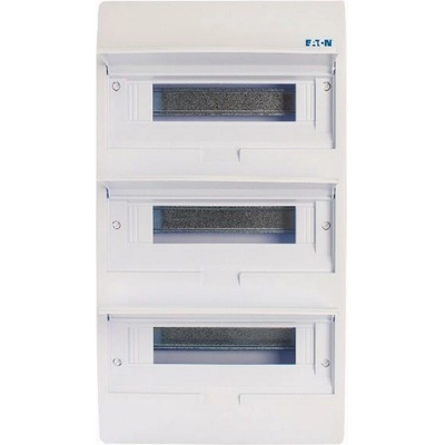Eaton Пластмасово табло за открит монтаж eaton bc-o-3/36 tw eco ip40, 284642 - 3 реда, 36 модула (284642)