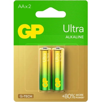 GP Batteries Алкална батерия gp ultra lr6 aa /2 бр. в опаковка/ 1.5v gp, gp15au (gp-ba-15au-u2)