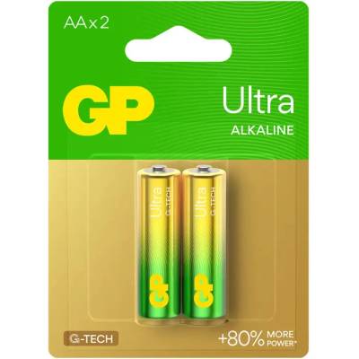 GP Batteries Алкална батерия gp ultra lr6 aa /2 бр. в опаковка/ 1.5v gp, gp15au (gp-ba-15au-u2)