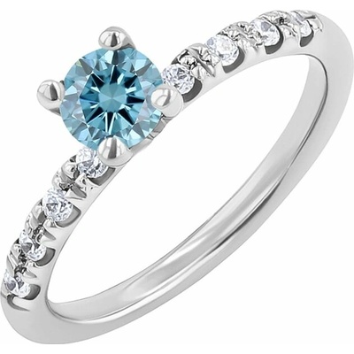 Eppi Zásnubný prsteň s certifikovaným fancy blue lab grown diamantom Mae RE45200