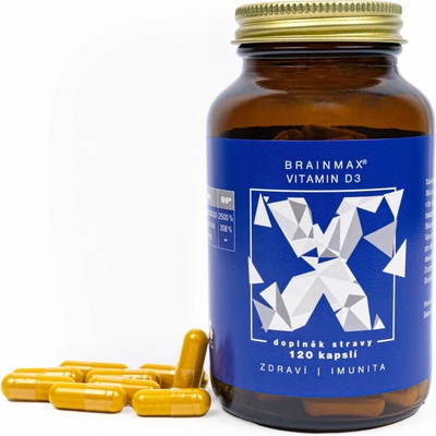 BrainMax Vitamin D3 5000 IU 120 rostlinných kapsúl