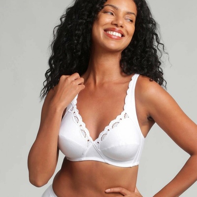polovyztužená podprsenka Cotton support Playtex® bez kostic bílá