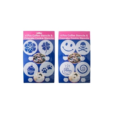 Horecano Cn-Шаблони за декориране на кафета и сладкиши к-кт 4бр ГОЛЕМИ(0147) (0198929)