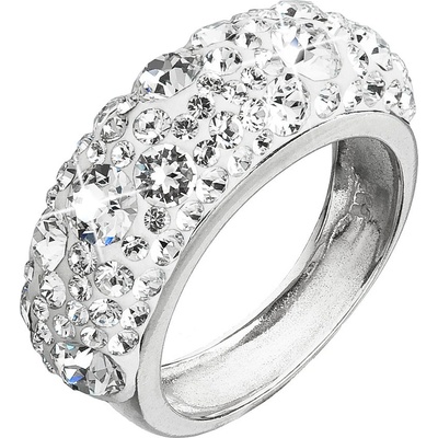 Pavona Stříbrný prsten s krystaly Swarovski bílý 35031.1 Krystal