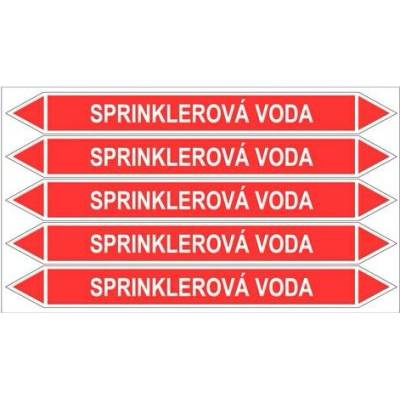 Značení potrubí, sprinklerová voda PZGL 008539