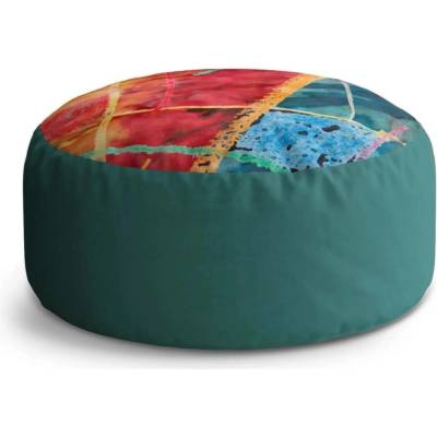 Sablio Taburet Circle Barevné čáry: 38x48 cm