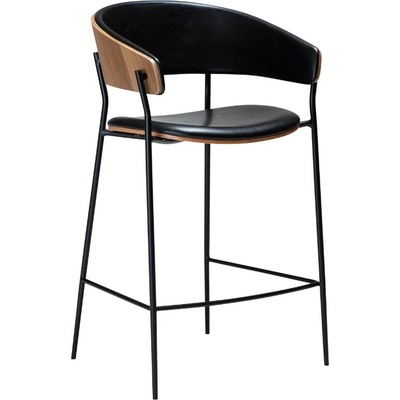 Dan Form Crib ořechová s koženkovým sedákem 63 cm