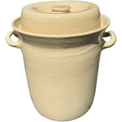 KOLOMAZNÍK ZÁBŘEH Keramický zelák 5L + víko (17,5/19cm), krémová barva