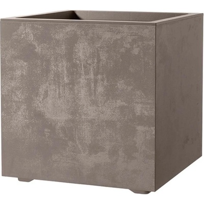 Deroma Květináč Millennium hranatý sandstone 49 x 49 x 49 cm s kolečky