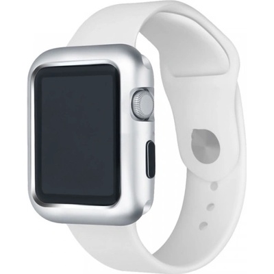 SES Magnetický hliníkový ochranný rámik pre Apple Watch 44mm 6.série - strieborný 7999