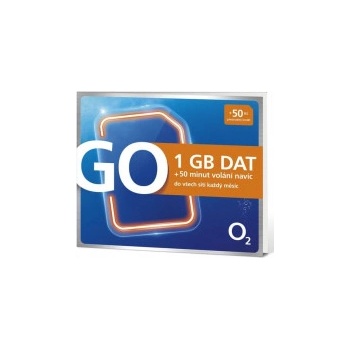 O2 SIM karta GO 1GB - Kredit 50Kč