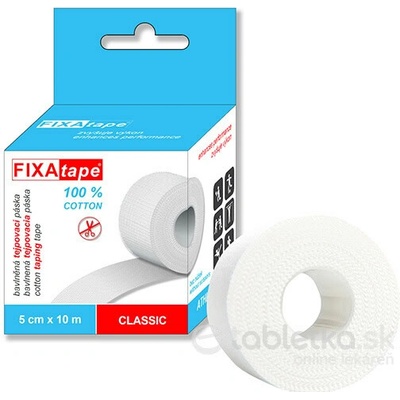 FIXAtape Classic Athletic bavlnená tejpovacia páska 5 cm x 10 m