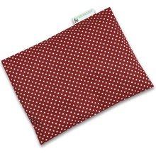 Babyrenka nahřívací polštářek z pohankových slupek s povlakem 20x14 cm Dots dark red