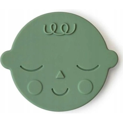Mushie silikon kousátko face pistachio
