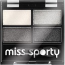 Miss Sporty Studio Colour Quattro Eyeshadow očné tiene 404 Real Smoky Smoky Black 3,2 g