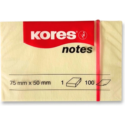 Kores - samolepicí bloček - 75×50 mm, 100 l. – Hledejceny.cz