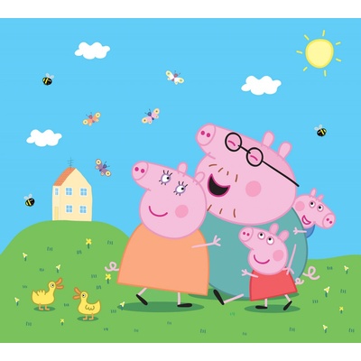 AG Design FTD-4P5097 Vliesová fototapeta Prasátko Peppa Classic, rozměry 300 x 270 cm