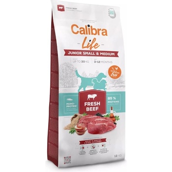 Calibra Dog Life Junior Small & Medium Сурово говеждо 12 кг