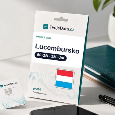 eSIM Lucembursko 50 GB / 179 dní