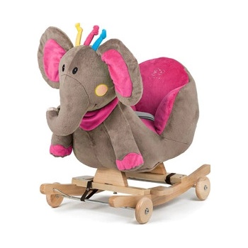 Kinderkraft Húpací sloník so zvukom ružový