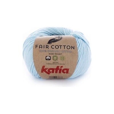 FAIR COTTON Katia Farby FAIR COTTON: 08 ľadová modrá
