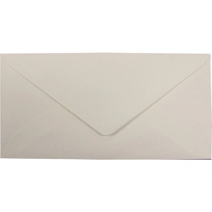  Плик цветен риб DL 110x220mm Лепило 50 бр. Бял (DL 110)