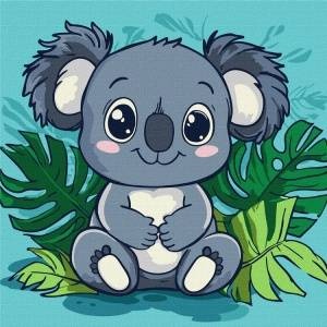 Ideyka Painting by numbers for kids 30x30cm KHO1270 Cheerful koala AP0086