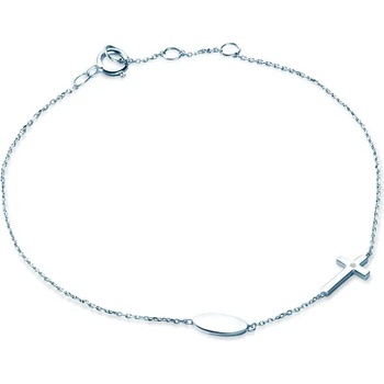 Image 1 of SAVICKI Гривна Cross: бяло злато. диамант