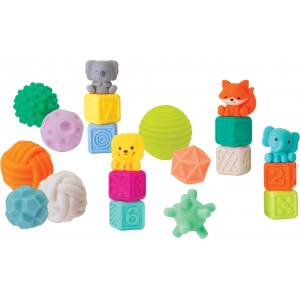Infantino Комплект меки сензорни играчки Infantino - 20 броя (IN315364)
