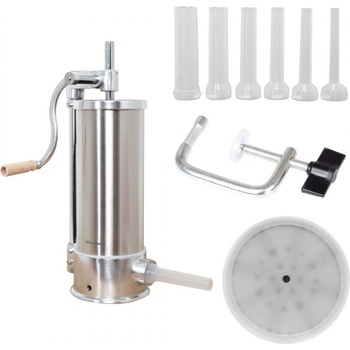 Klausberg Машина за пълнене на колбаси Klausberg KB 7927, 5 Кг, Ръчна, 14-35мм, 6 фунии, Инокс