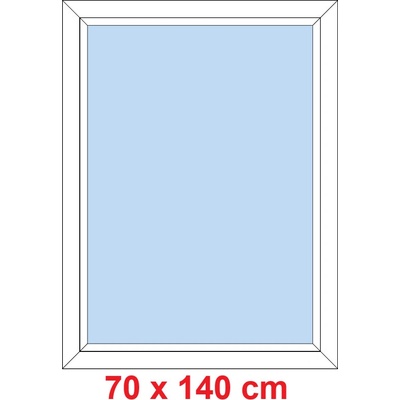 Soft Plastové okno 70x140 cm, FIX neotevíravé, Antracit struktura/bílá