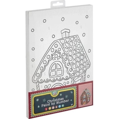 CCG XMAS maľovanie podľa čísel na plátne perníková chalúpka 30 x 19 cm