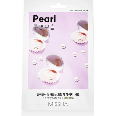 Missha Pleťová maska s výtažkem ze ženšenu Airy Fit Sheet Mask Pearl - 19 g 1 ks – Zbozi.Blesk.cz