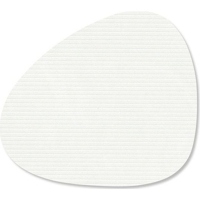 LIND Podtácek Curve Corduroy čistá bílá kůže 11x13cm