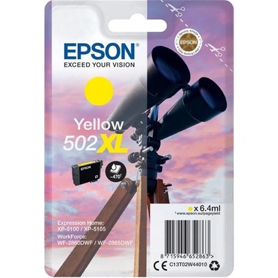 Epson 502XL T02W440 жълт (yellow) оригинална касета (C13T02W44010)