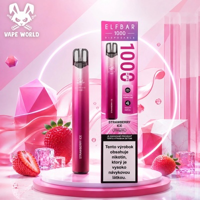 ElfBar 1000 Strawberry Ice 20 mg 1000 poťahov