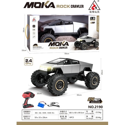 Ramiz R/C Auto na diaľkové ovládanie Rock Crawler Truck RTR strieborné 1:8