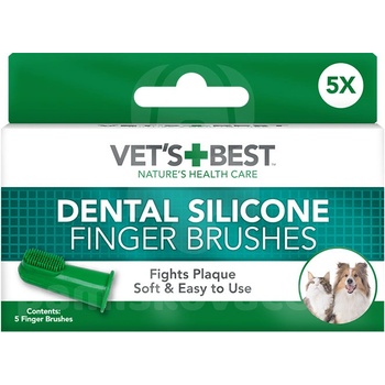Vet's Best Finger Toothbrush zubná kefka na prst pre psov silikón 5 ks