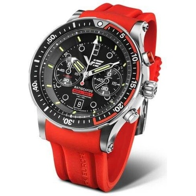Vostok Europe 6S21/511A771 Červený silikonový řemínek