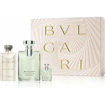 Bvlgari Pour Homme EDP 100 ml + Bvlgari Pour Homme EDP 5 ml + Bvlgari Pour Homme parfumovaný sprchovací gél pre mužov 75 ml