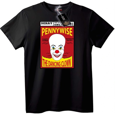 NOONEBRAND Тениска Пенуайз Танцуващия Клоун - 3XL, Black